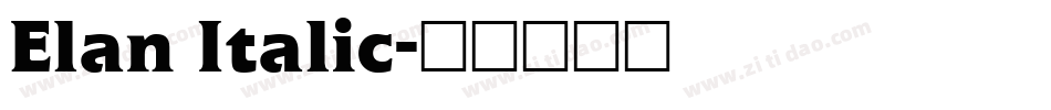 Elan Italic字体转换
